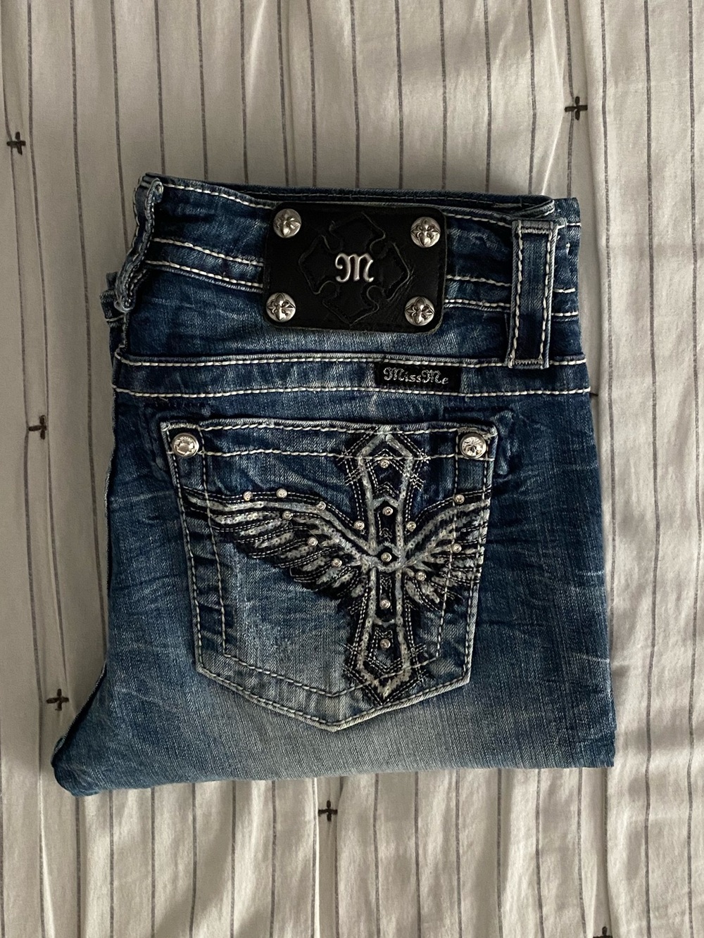 🦋 Miss Miss Angel Wing Cross Jeans 🦋